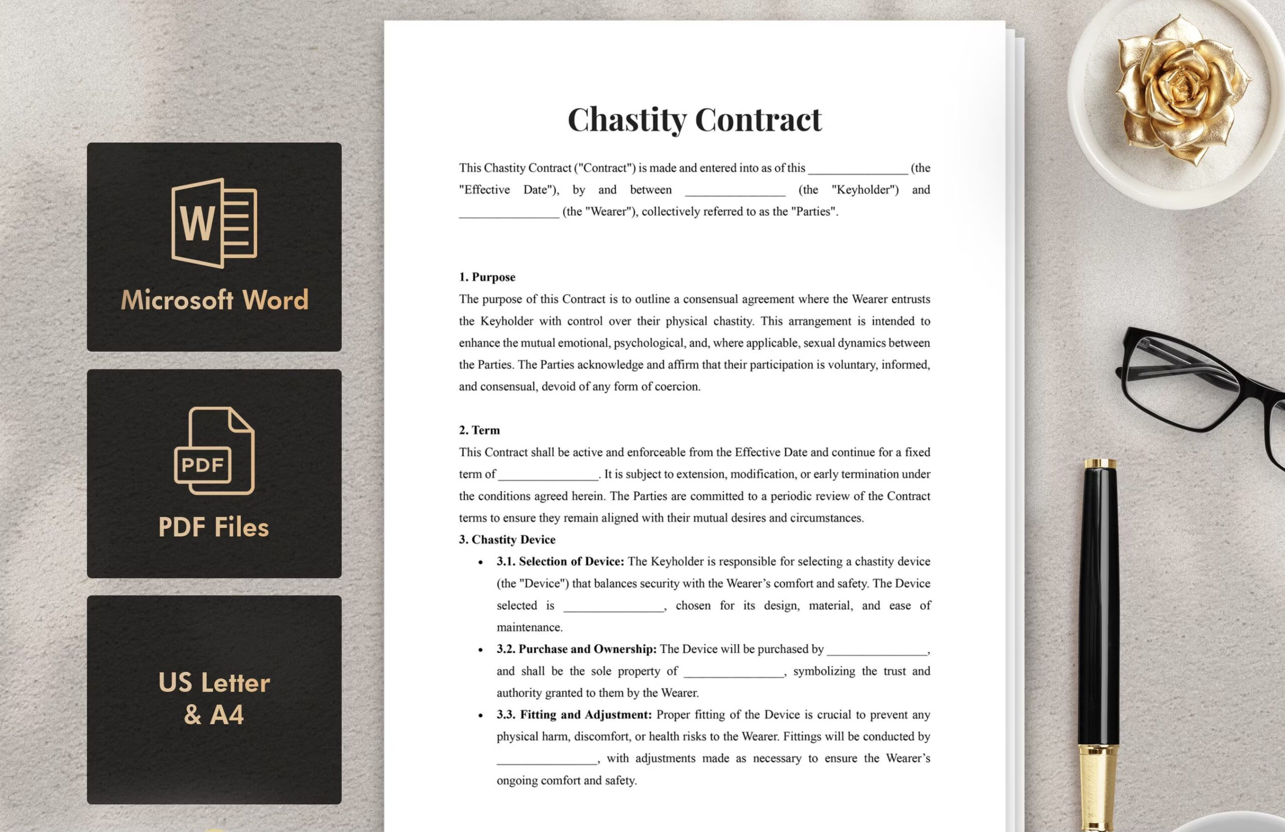 🔒 KYSKHEDS-KONTRAKT (CHASTITY AGREEMENT)